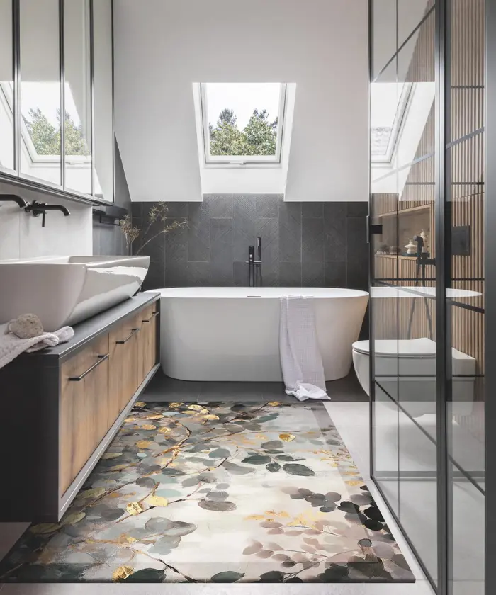 Bagno con Tappeto Emozioni D'Artista Foliage