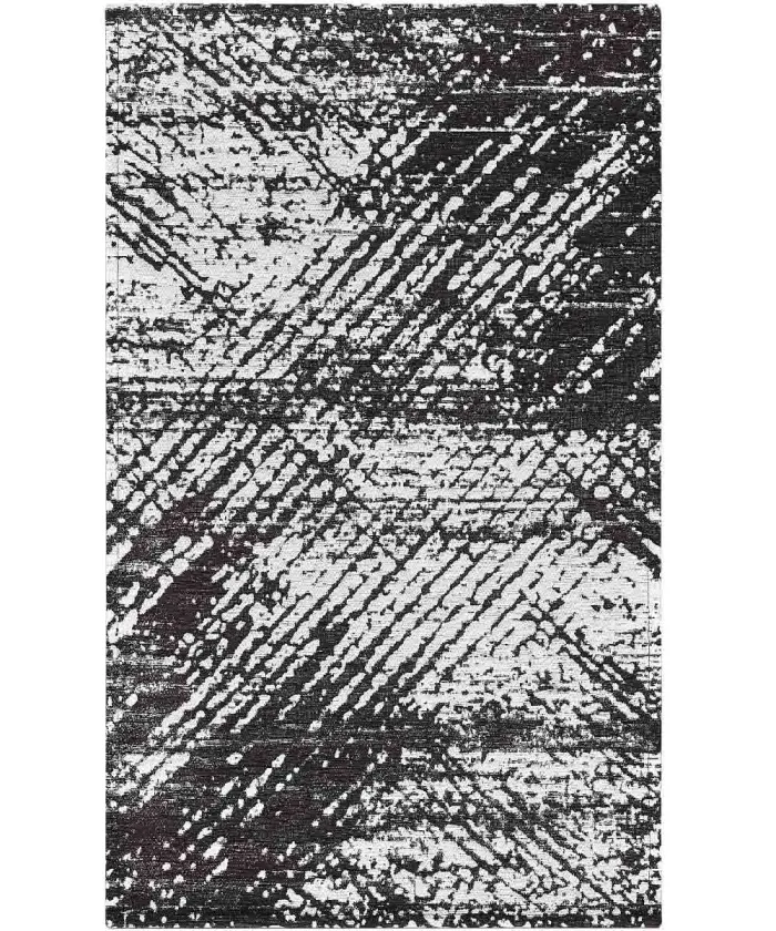 Tappeto multiuso moderno disegno astratto Essenza Nero