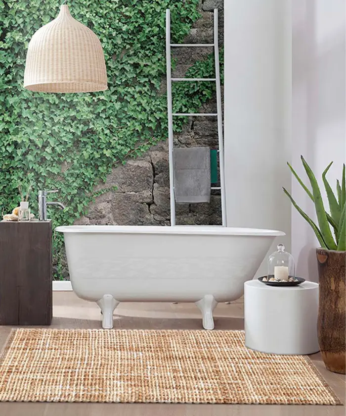Bagno con Tappeto morbido, lavabile, antiscivolo, economico. CRAZY BEIGE