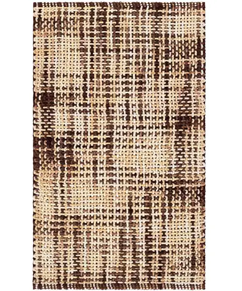 Tappeto bagno morbido, lavabile, antiscivolo, economico. CRAZY MARRONE e BEIGE