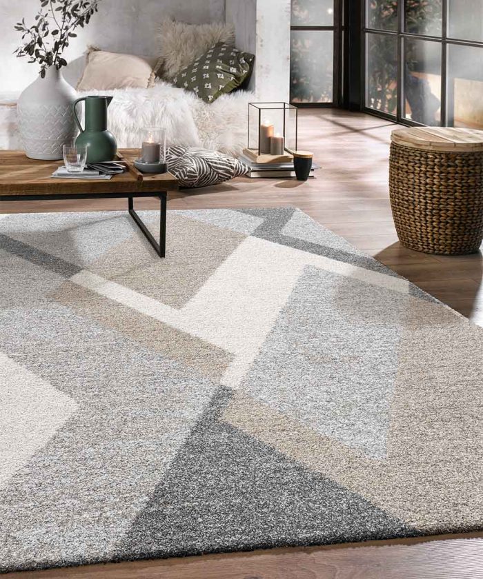 Soggiorno Tappeto Mehari 23314-6262 moderno geometrico shaggy pelo lungo. . Tappeto salotto soggiorno e camera da letto
