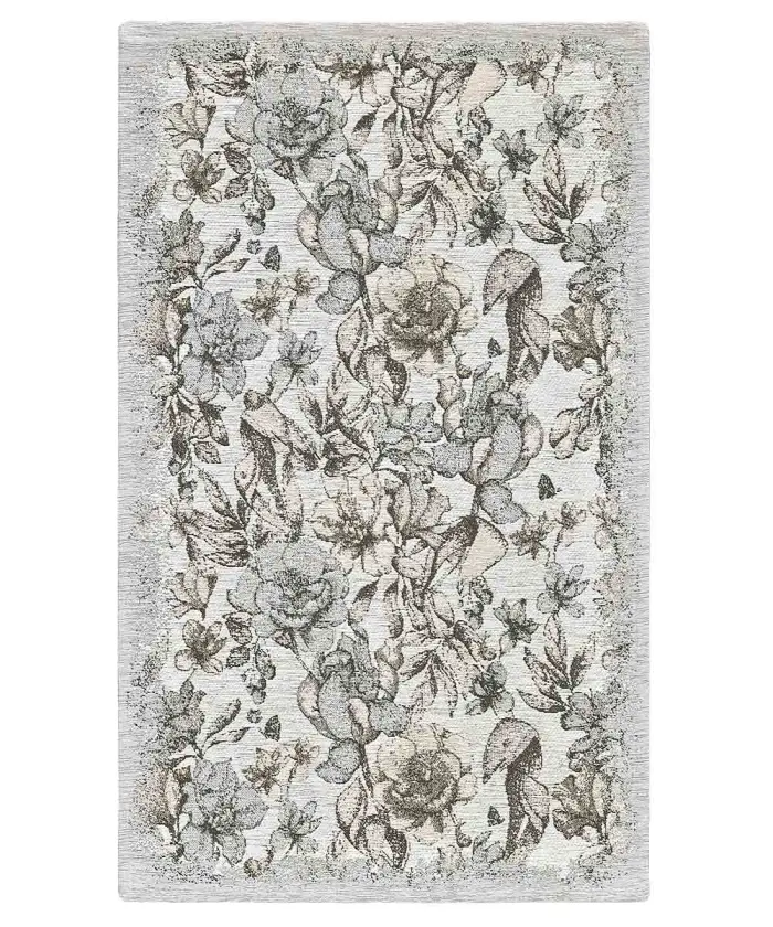 Tappeto Elisir Beige Grigio floreale moderno. Multiuso e antiscivolo, ideale per salotto soggiorno camera ma anche ingresso e cucina