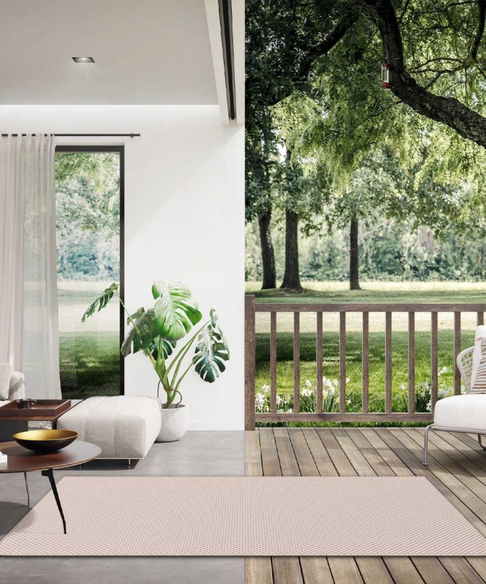 Casa con Tappeto Grace 39044-330 crema avorio ideale sia per indoor che per outdoor