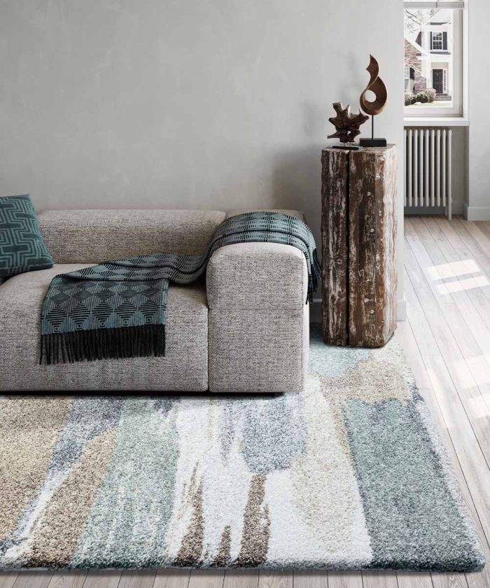 Salotto con Tappeto Mehari 23056-6747 a pelo lungo shaggy di design alta qualità