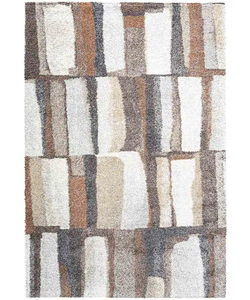 Tappeto shaggy Mehari 23106-6787 stile moderno a pelo lungo morbido