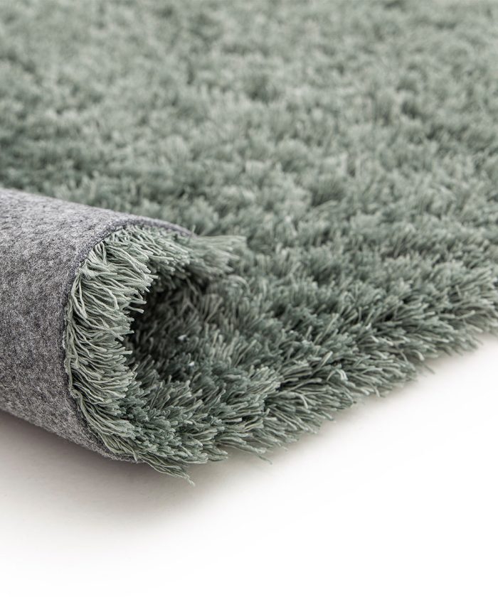 Retro Tappeto shaggy Tivoli 040 verde. Tappeto arredo con pelo lungo per salotto, living o camera da letto.