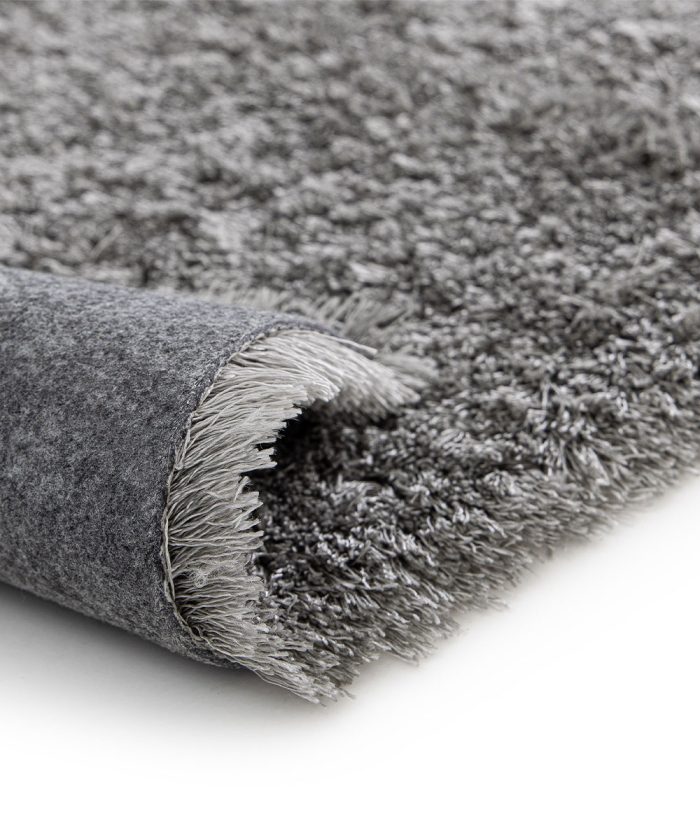 Retro Tappeto shaggy Tivoli 060 grigio. Tappeto arredo con pelo lungo per salotto, living o camera da letto.