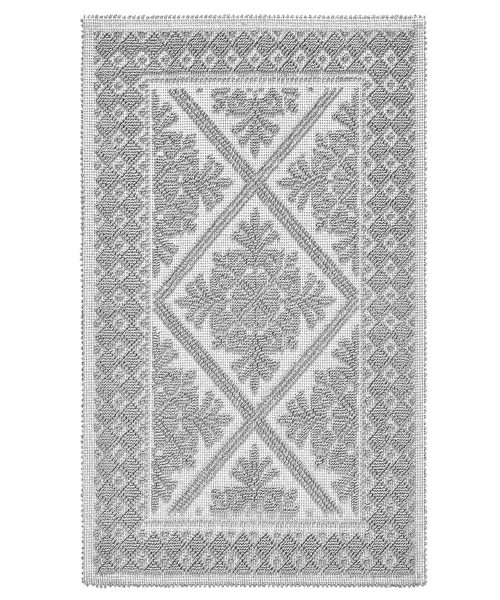 Tappeto Sardo Grigio 100% cotone e prodotto in Sardegna Italia. Tappetino bagno passatoia lavabile.