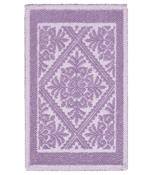 Tappeto Sardo Lilla 100% cotone e prodotto in Sardegna Italia. Tappetino bagno passatoia lavabile.