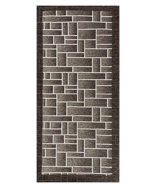 Tappeto passatoia DOMINO FANGO marrone resistente, economico, lavabile, antiscivolo