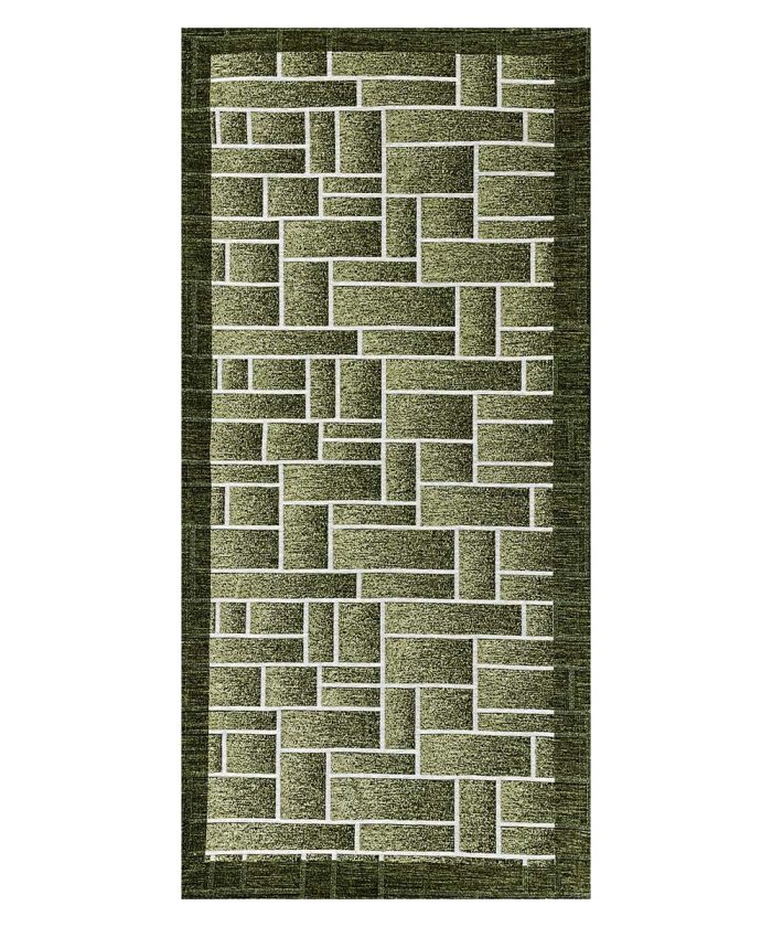 Tappeto passatoia DOMINO VERDE resistente, economico, lavabile, antiscivolo