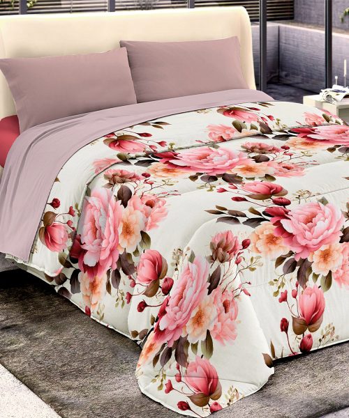 Trapunta invernale DIADEMA 14 floreale moderna per letto singolo una piazza, alla francese una piazza e mezza, matrimoniale due piazze