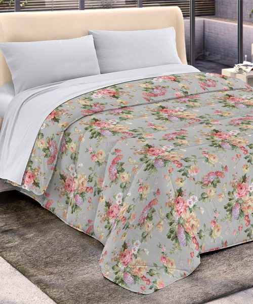 Trapunta invernale DIADEMA 18 floreale moderna per letto singolo una piazza, alla francese una piazza e mezza, matrimoniale due piazze