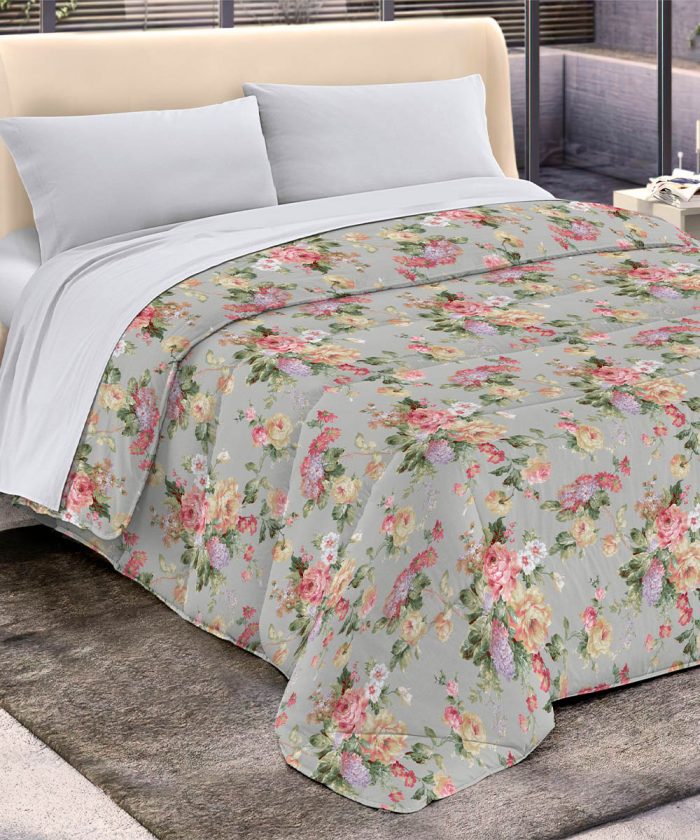 Trapunta invernale DIADEMA 18 floreale moderna per letto singolo una piazza, alla francese una piazza e mezza, matrimoniale due piazze