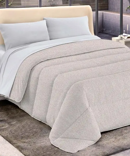 Piumino Matrimoniale Manterol Doko 065 Sherpa: Trapunta Termica In Pile E Velluto Con 2 Federe | Letto 180 Cm