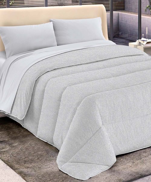 Trapunta invernale DIADEMA 2 mosaico grigio per letto singolo una piazza, alla francese una piazza e mezza, matrimoniale due piazze