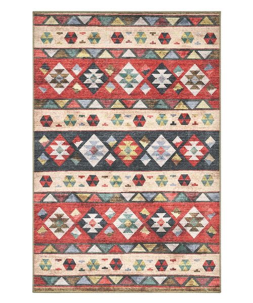 Tappeto Anatolia Kilim 03 stile orientale, lavabile e anti-scivolo