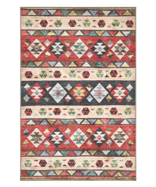 Tappeto Anatolia Kilim 03 stile orientale, lavabile e anti-scivolo