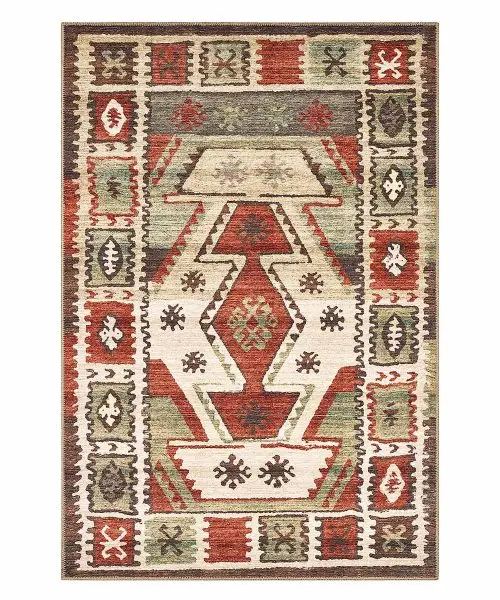 Tappeto Anatolia Kilim 04 stile orientale, lavabile e anti-scivolo