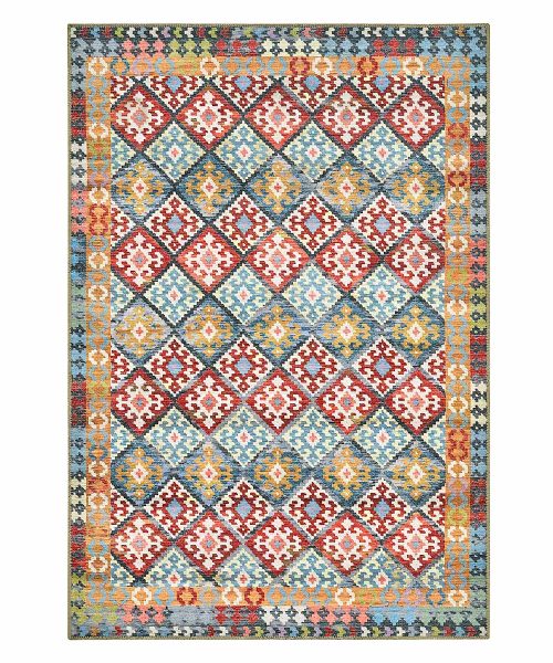 Tappeto Anatolia Kilim 07 stile orientale, lavabile e anti-scivolo