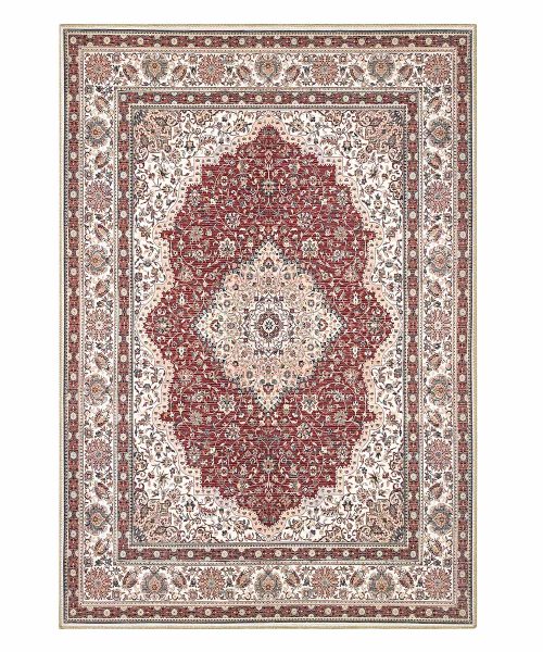 Tappeto NAIN 01 rosso stile persiano orientale, lavabile e anti-scivolo