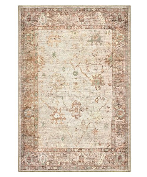 Tappeto ZIEGLER 19 vintage beige con disegno persiano orientale, lavabile e anti-scivolo