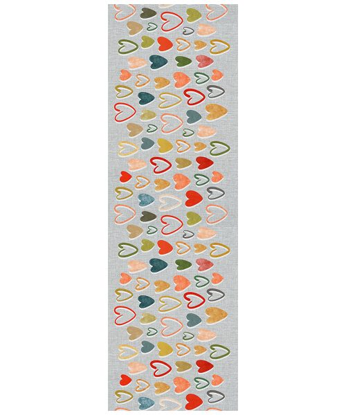 Tappeto Futura Batticuore disegno romantico amore con cuoricini moderni multicolore passatoia cucina multiuso
