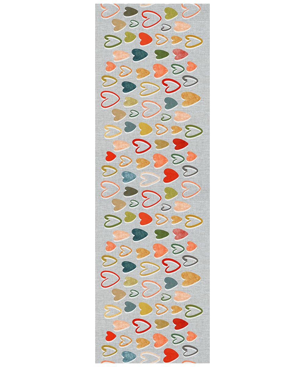 Tappeto Futura Batticuore disegno romantico amore con cuoricini moderni multicolore passatoia cucina multiuso