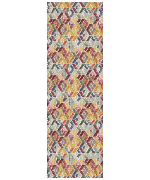 Tappeto Futura Cube geometrica multicolore passatoia cucina multiuso