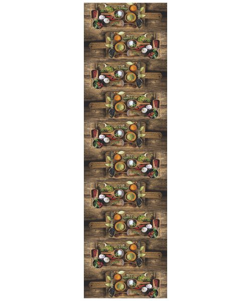 Passatoia su misura per cucina bagno, tappeto multiuso SPRINTY HERBS