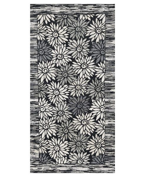 Tappeto passatoia cucina economica TORNADO NERO antiscivolo, resistente, lavabile in lavatrice