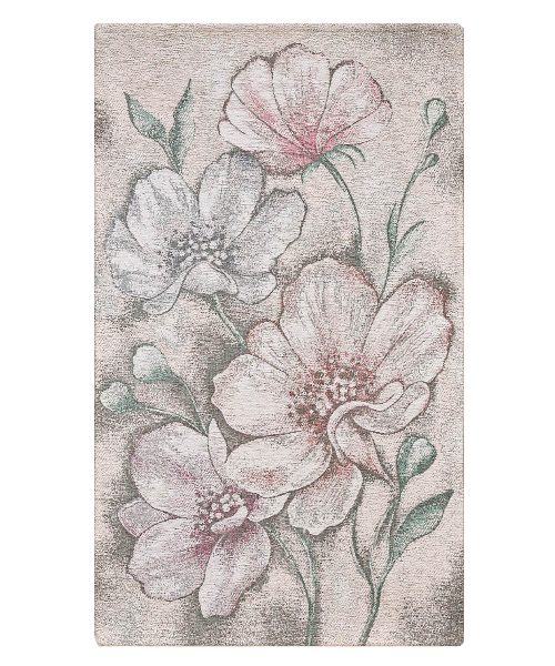 Il modello Asturia presenta un raffinato motivo floreale macro, caratterizzato da grandi corolle che sembrano dipinte a mano sulla trama del tessuto, creando un effetto sfumato e "vissuto" che dona profondità visiva. Grazie a questo stile naturale e senza tempo, il tappeto si adatta perfettamente a ogni ambiente della casa: la zona giorno come salotto, soggiorno e cucina, la zona notte come camera da letto matrimoniale o per gli ospiti, ma anche spazi di transito come corridoi e ingressi.