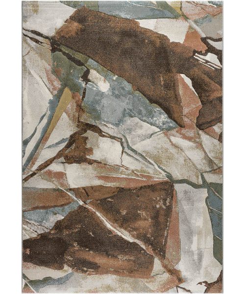 Tappeto Argentum 63009-7270 moderno design astratto marrone multicolore arredo casa salotto soggiorno camera da letto ufficio lusso alta qualità