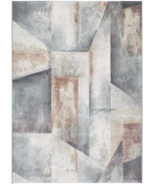 Ambiente con Tappeto Argentum 63694-6747 moderno design geometrico multicolore arredo casa salotto soggiorno camera da letto ufficio lusso alta qualità