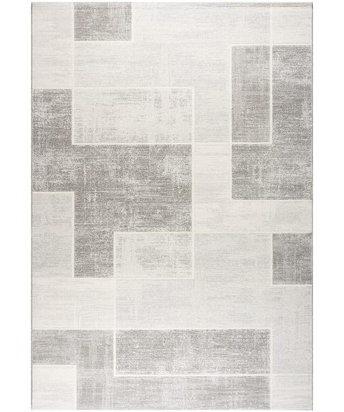 Ambiente con Tappeto Argentum 63745-6777 moderno design geometrico crema avorio beige arredo casa salotto soggiorno camera da letto ufficio lusso alta qualità