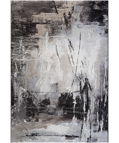 Tappeto Argentum 63843-9293 moderno design astratto nero grigio arredo casa salotto soggiorno camera da letto ufficio lusso alta qualità