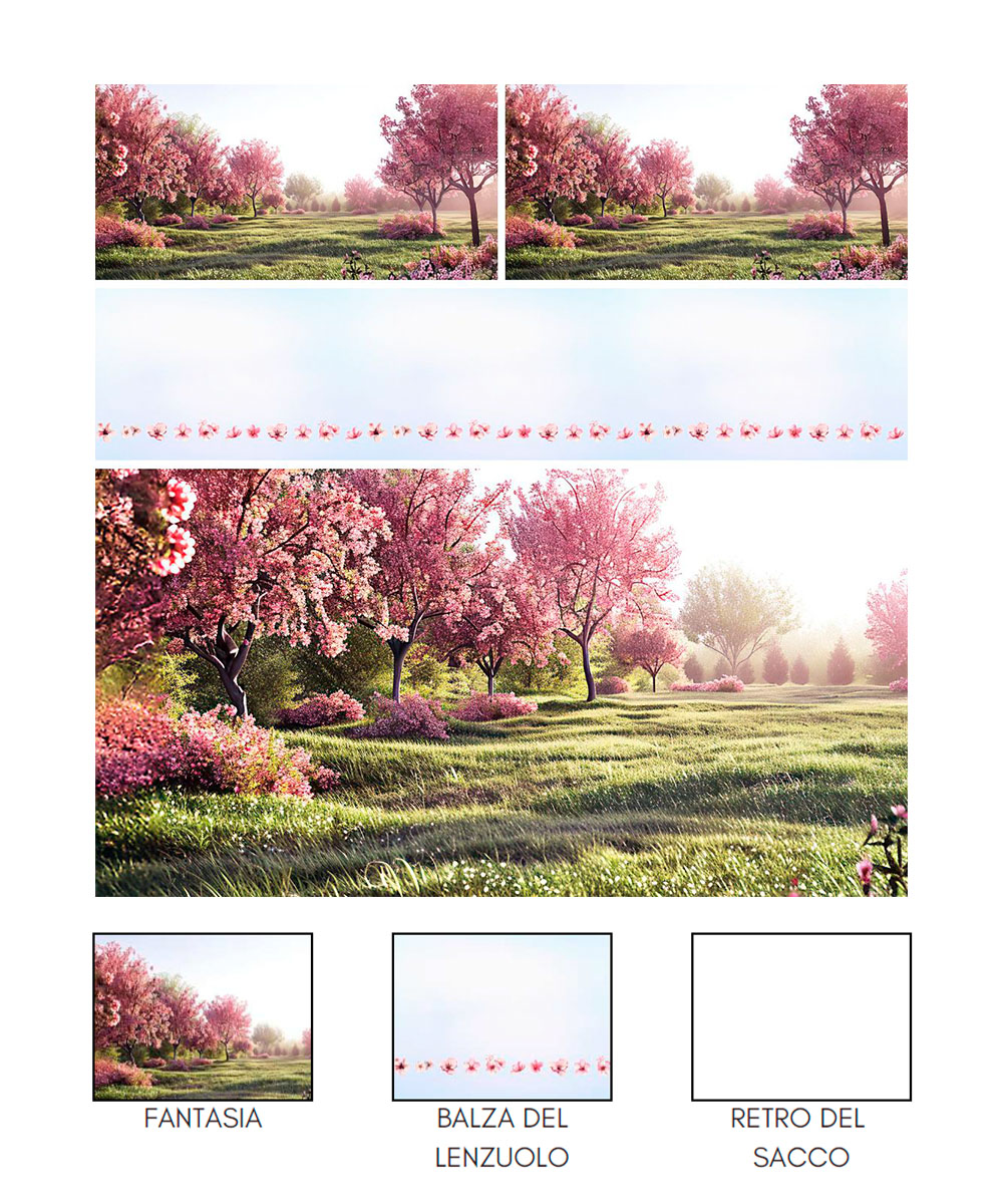 Completo Lenzuola Digitale Ciliegio - immagine 2