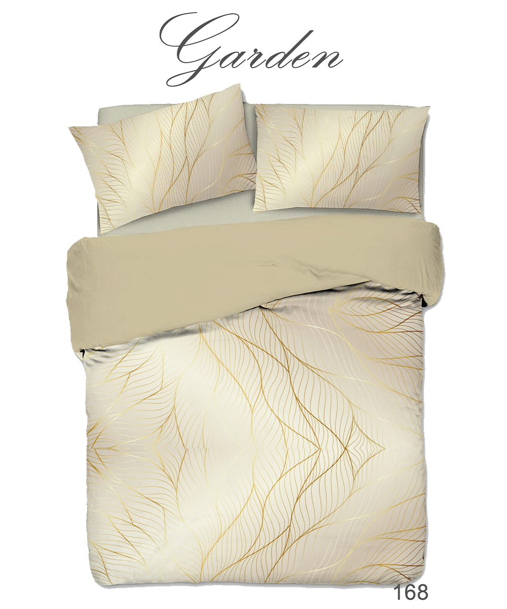 Letto con Parure Copripiumino matrimoniale in cotone e 100% prodotto in Italia. Stampa digital alta definizione disegno floreale GARDEN 168