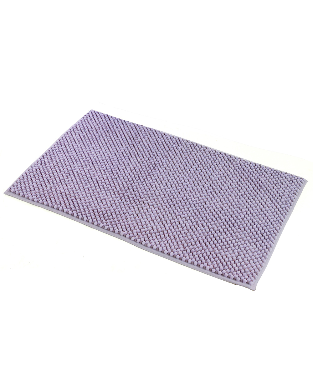 Tappetino bagno lilla in morbida microfibra poliestere assorbente lavabile asciugabile antiscivolo