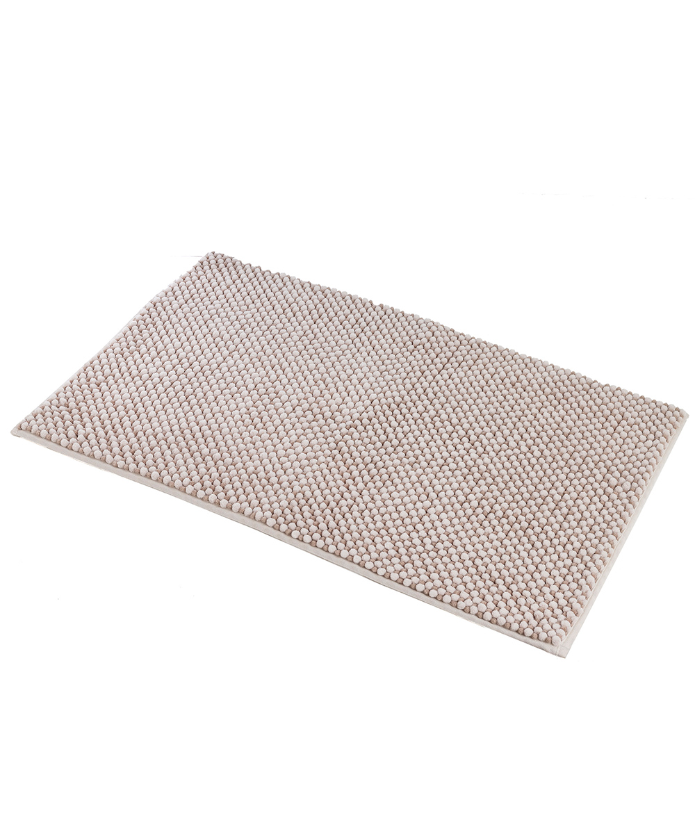 Tappetino bagno tortora beige in morbida microfibra poliestere assorbente lavabile asciugabile antiscivolo