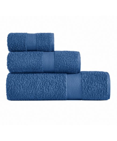 Asciugamani bagno in cotone colore blu