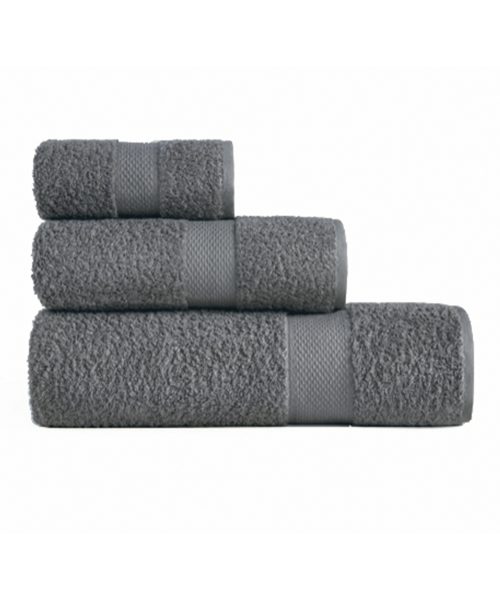 Asciugamani bagno in cotone colore grigio scuro