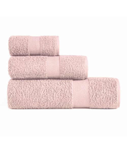 Asciugamani bagno in cotone colore rosa cipria