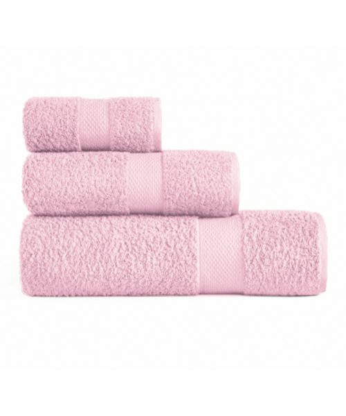 Asciugamani bagno in cotone colore rosa