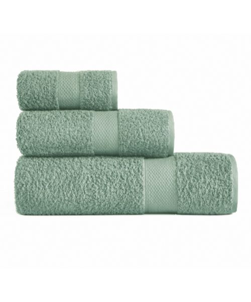 Asciugamani bagno in cotone colore verde salvia