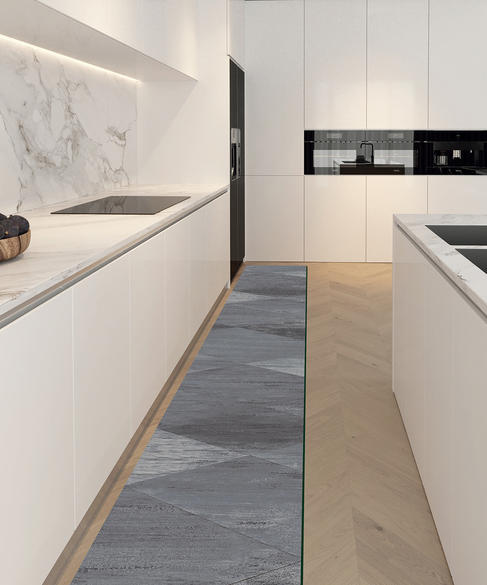 Cucina Tappeto passatoia cucina lavabile antiscivolo antimacchia SPRINTY ARAZZO GRIGIO CEMENTO