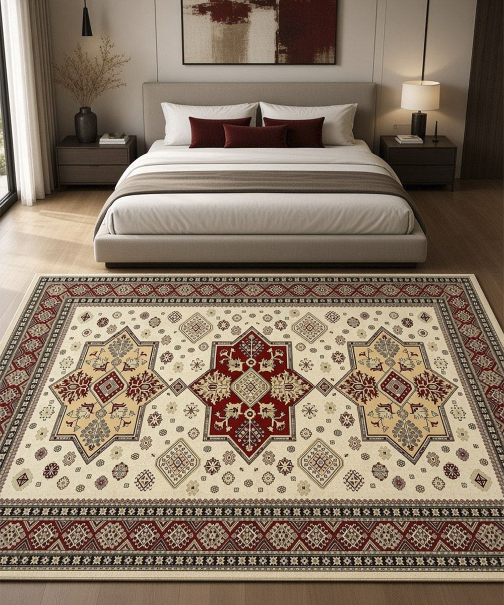 Tappeto Diamond 549 Crema Rosso - immagine 4