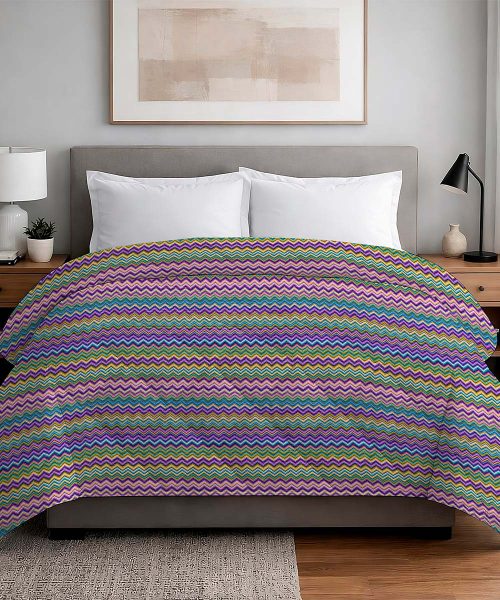 trapunta 300 grammi, made in italy, fantasia scia a zig zag